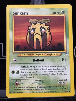 Sunkern 83/105 Neo Destiny Pokemon CARD Common Regular - Image 3