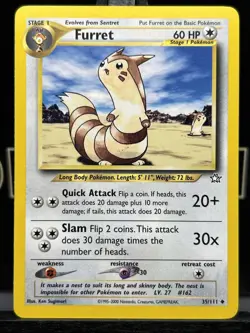 Furret 35/111 Neo Genesis Pokemon Card LP - Image 3