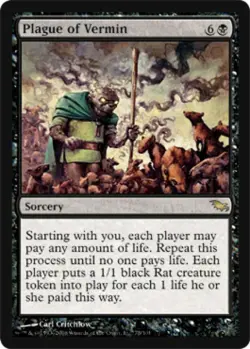 Plague of Vermin -Foil Light Play MTG Shadowmoor - Image 1