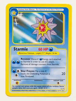 2004 India FUNSKOOL Starmie Pokemon Card, Pack Fresh - Image 1