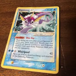 Vaporeon Star 102/108 Power Keepers Holo 2007 Pokemon Card - Image 4