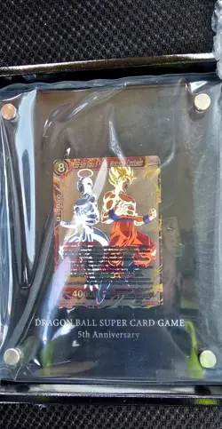 Bandai Dragon Ball Super TCG 5th Anniversary SS Son Goku & Frieza Silver Card - Image 1