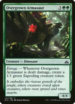 OVERGROWN ARMASAUR X 4 N/M- RIVALS OF IXALAN MAGIC THE GATHERING - Image 1