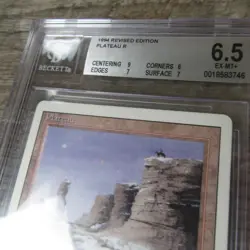 Magic The Gathering MTG Plateau Dual Land Revised 1994 BGS 6.5 EX Graded Rare - Image 4