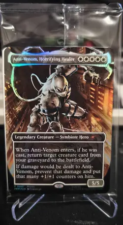 Anti-Venom, Horrifying Healer (Borderless Foil) - #001 - Spider-Man MTG - SEALED - Image 1