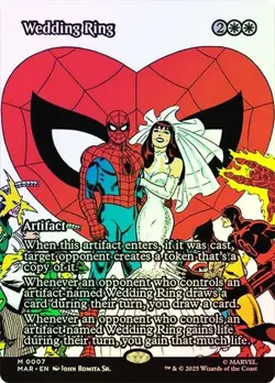 Wedding Ring Foil Borderless Marvel's Spider-Man NM MTG - Image 1