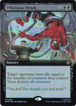 MTG Villainous Wrath (Extended Art) (259) | NM Foil | Spider-Man {SPM} - Image 2
