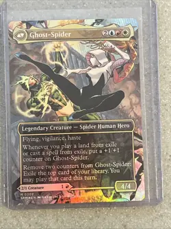FOIL MTG Gwen Stacy / Ghost Spider M 0202 Magic Spider-Man BORDERLESS - Image 2