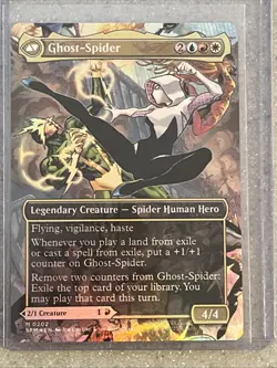 FOIL MTG Gwen Stacy / Ghost Spider M 0202 Magic Spider-Man BORDERLESS - Image 3