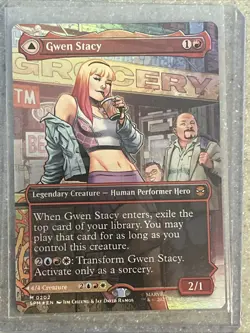 FOIL MTG Gwen Stacy / Ghost Spider M 0202 Magic Spider-Man BORDERLESS - Image 4