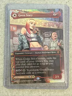 FOIL MTG Gwen Stacy / Ghost Spider M 0202 Magic Spider-Man BORDERLESS - Image 5