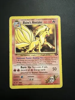 Pokemon Blaine's Ninetales 21/132 Gym Challenge Unlimited Rare MP - Image 1