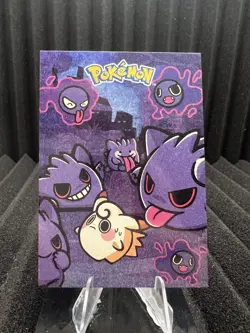 Clefairy & Gengar - Crystal Holo Box Hit - Crystal Dark Black - Pokemon Card - Image 1