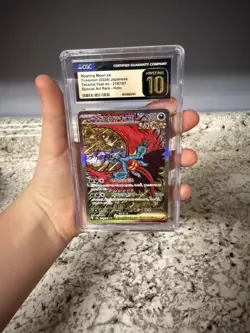 CGC 10 Pristine Roaring Moon ex 218/187 SAR Terastal Festival ex sv8a Pokemon - Image 1