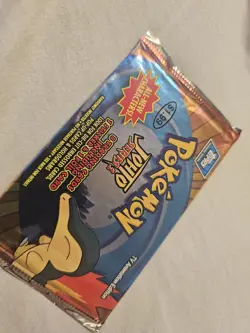 Pokemon Cyndaquil Johto Series 1 2001 Topps TV Animation Ed. Sealed Booster Pack - Image 3