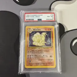 1999 POKEMON BASE SET UNLIMITED #12 NINETALES-HOLO PSA 8 - Image 1
