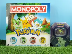 (Both SEALED) Pokemon TCG Triple Whammy Tin & Monopoly Board Game (Lot Of 2) - Image 2