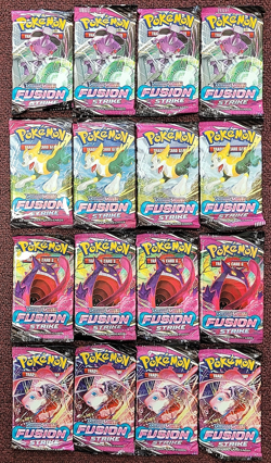 Lot of 16 - Pokemon TCG: Sword and Shield - Fusion Strike - Sealed Booster Packs - Image 1