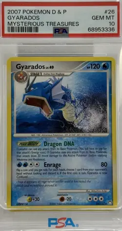 Gyarados 2007 Pokemon D & P - Mysterious Treasures - #26 26/123 - PSA 10 [Pop 6] - Image 1