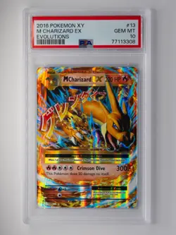 M CHARIZARD EX - 13/108 - POKEMON XY EVOLUTIONS 2016 MEGA - PSA 10 GEM MINT - Image 1