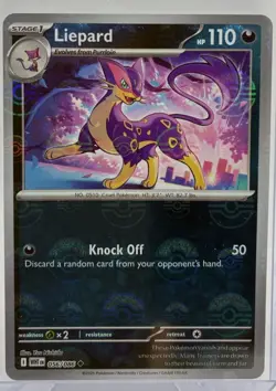 Pokemon TCG - Liepard Black Bolt Holo (Pokeball Pattern) 056/086 - NM/M - Image 1
