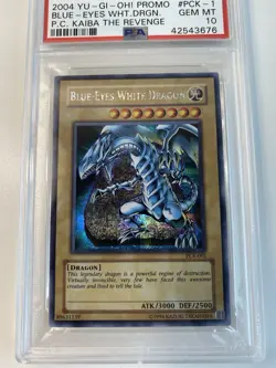 YuGiOh Blue Eyes White Dragon PSA 10 GEM MINT PCK-001 2004 - Image 1