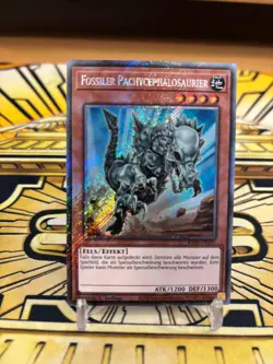 Yugioh Fossiler Pachycephalosaurier RA03-DE195 Platinum Secret Rare - Image 1