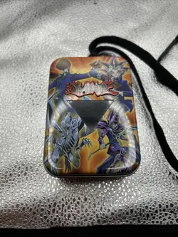 YuGiOh! Vintage 2x Konami Lanyard Tin Metal Deck Card Box 2003 - Yami Yugi RARE - Image 5