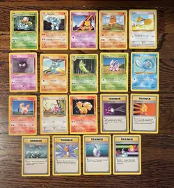 Pokemon TCG 1999 - Base Set/Jungle/Fossil LOT of 57 Cards (NO DUPLICATES) - MP - Image 1