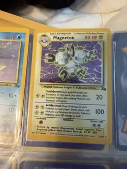 Pokemon TCG Magneton Fossil Holo Rare Card 11/62 - Image 1
