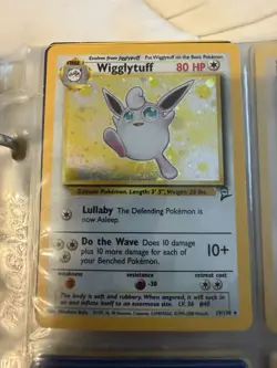 Pokemon TCG Wigglytuff Holo Rare Card 019/130 Base Set 2 Unlimited - Image 1