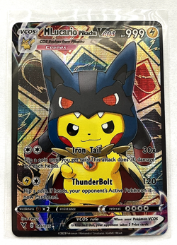 MLucario Pikachu Pokemon Card VCOS Holo Cosplay w/ Video - Image 4