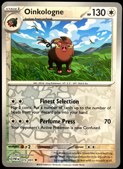 Oinkologne - 072/091 - Uncommon - Regular Pokemon Card Near Mint Condition - Image 1
