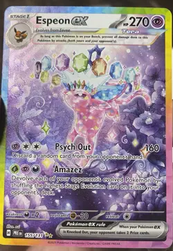Pokemon TCG Espeon EX Prismatic Evolutions Holo Card 155/131 Near Mint Condition - Image 1