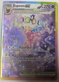 Pokemon TCG Espeon EX Prismatic Evolutions Holo Card 155/131 Near Mint Condition - Image 2