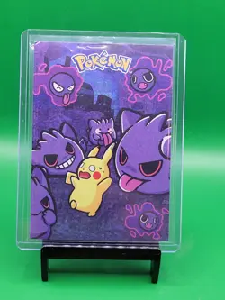 Pikachu & Gengar - Crystal Holo Box Hit - Crystal Dark Black - Pokemon Card - Image 1