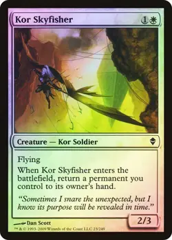 Zendikar MTG Foil Kor Skyfisher Magic - Image 1