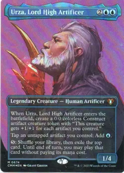 MTG: Commander Masters: Foil Borderless Urza, Lord High Artificer: LP Condition - Image 1