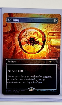 2025 MTG Magic The Gathering SLD Secret Lair Borderless Promo Foil #910 Sol Ring - Image 1