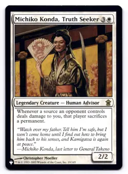 Michiko Konda, Truth Seeker LP The List Reprints Saviors of Kamigawa 19/165 MTG - Image 1