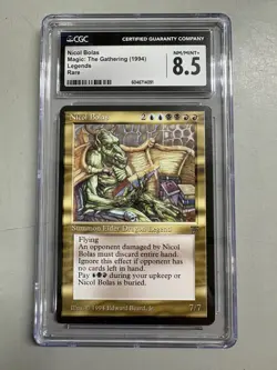 Magic: The Gathering MTG Nicol Bolas Legends Rare CGC 8.5 - Image 1
