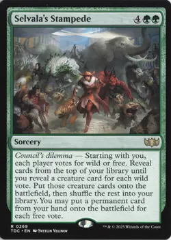 Selvala's Stampede Commander: Tarkir: Dragonstorm Non-Foil Near Mint or Better - Image 1