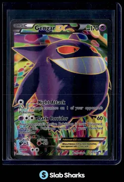 2014 POKEMON XY PHANTOM FORCES #114/119 GENGAR EX - Image 1
