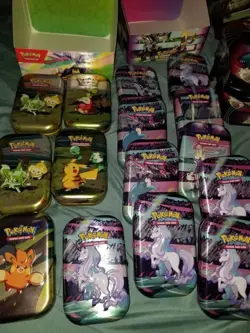 Pokemon Lot of 25 EMPTY Tins & Mini Tins: Galar Power, Triple Whammy, Poke Ball - Image 2