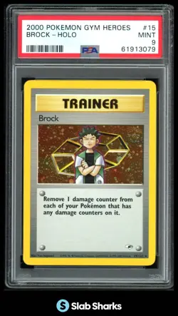 2000 POKEMON GYM HEROES #15/132 BROCK HOLO PSA 9 - Image 1