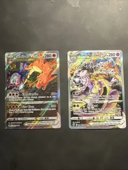 Pokemon Mewtwo VSTAR GG44/GG70 & Charizard VSTAR SWSH262 Full Art Holo Promo - Image 1