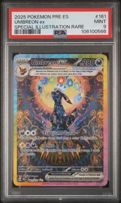 2025 POKEMON SPANISH PRE ES-PRISMATIC EVOLUTIONS #161 UMBREON EX PSA 9 - Image 1