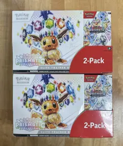 [LOT OF 2] Costco Pokemon Prismatic Evolutions ETB + Booster Bundle Sealed - Image 1