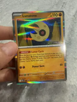 Pokemon TCG Lunatone Holo Build & Battle Promo 004 Stamped Mega Evolutions - Image 1
