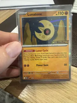 Pokemon TCG Lunatone Holo Build & Battle Promo 004 Stamped Mega Evolutions - Image 5